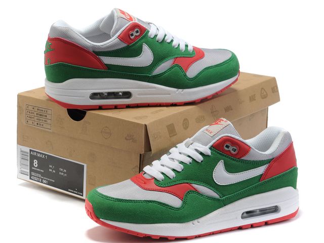 New Men\'S Nike Air Max Green/ White/ Red